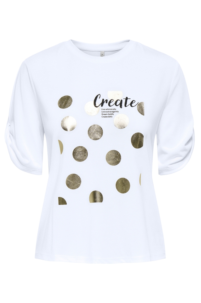 ONLFREE LIFE S/S CREATE TOP BOX JRS 15349921 BRIGHT WHITE/CREATE